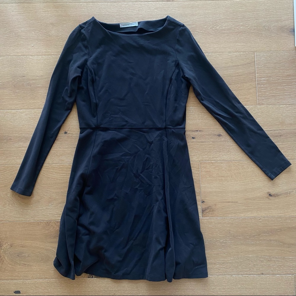 Athleta Black Long Sleeve Skater Dress Size Small